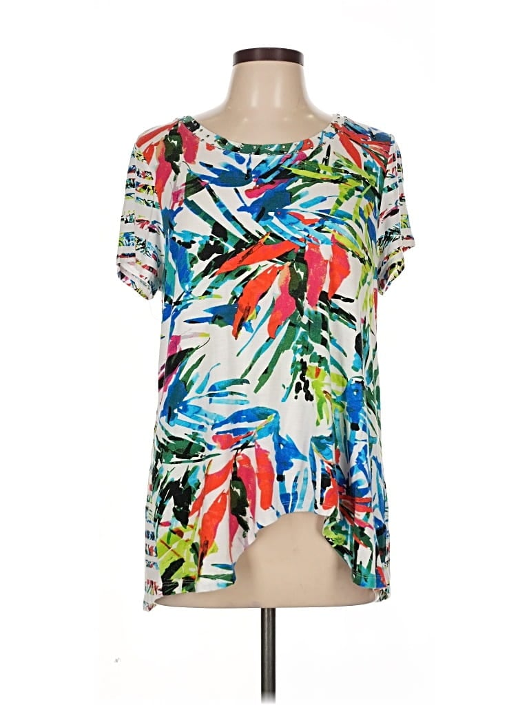 Pre-owned Rebecca Malone Short Sleeve T-shirt In White