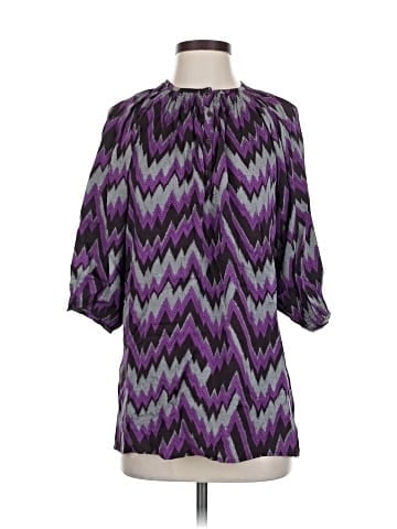 Tucker 3/4 Sleeve Silk Top (view 1)