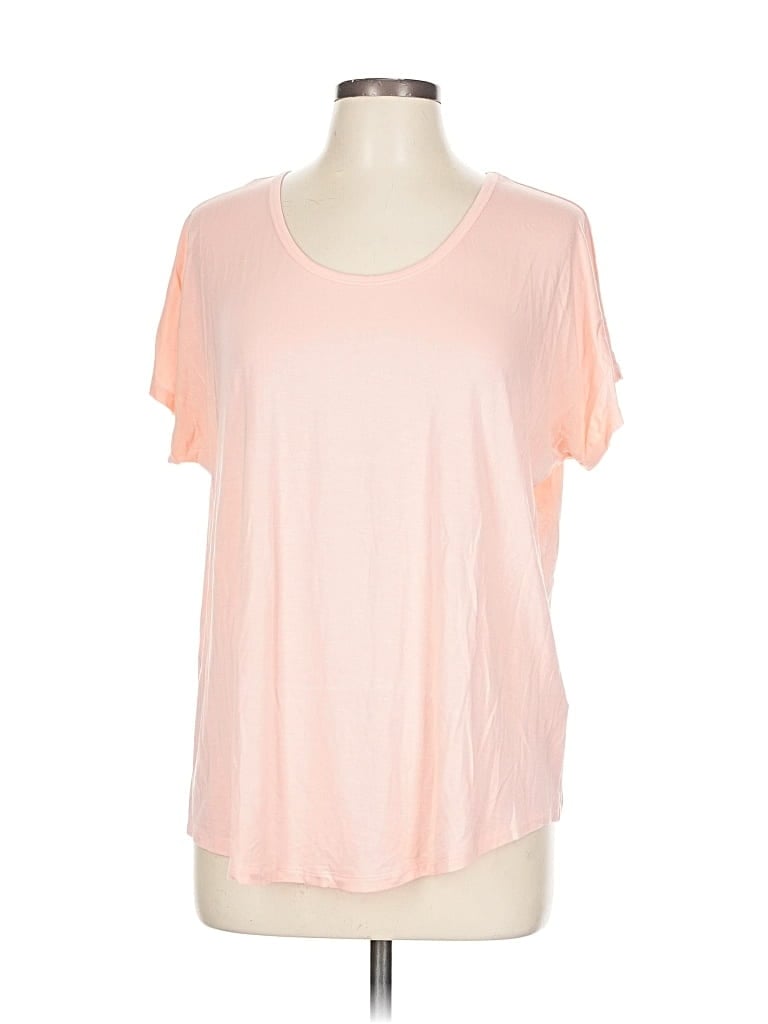 Pre-owned Lands' End Short Sleeve T-shirt In Pink