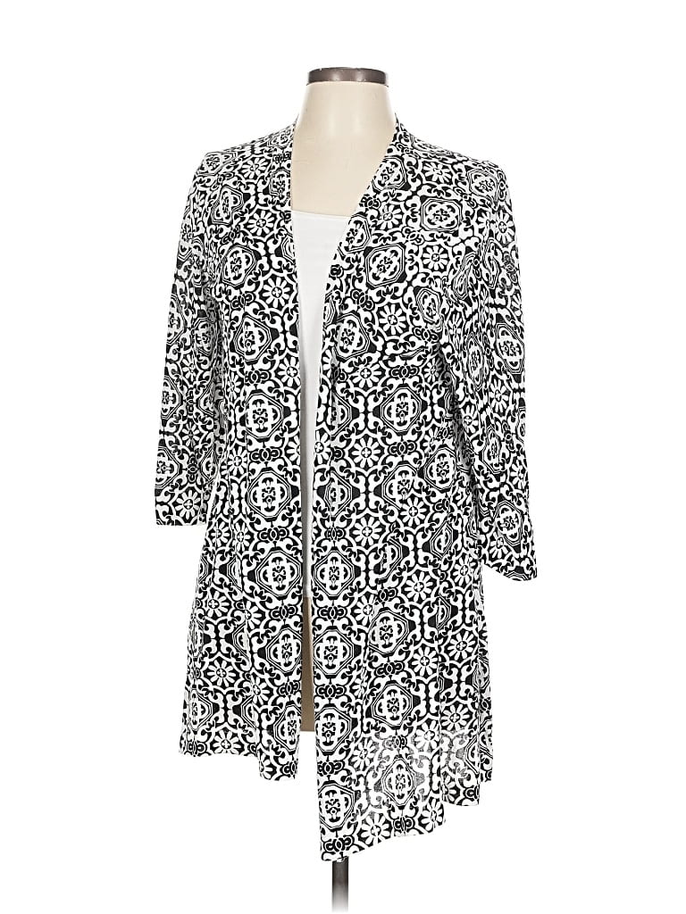 Pre-owned Chico's Cardigan Sweater In Black