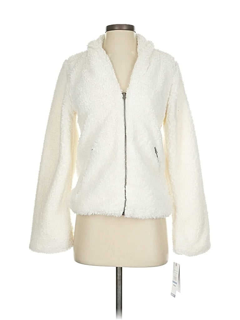 Pre-owned Gaiam Zip Up Hoodie In White