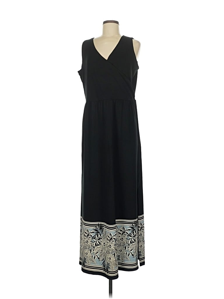 Pre-owned Jjill Casual Dress In Black