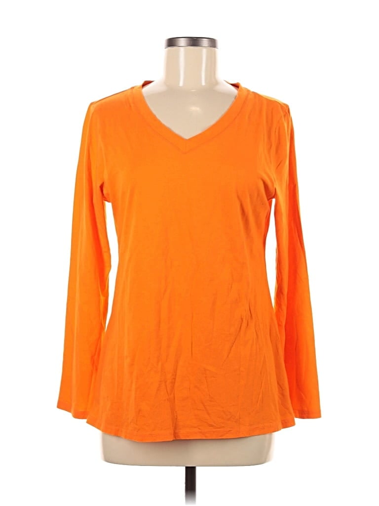 Pre-owned Assorted Brands 3/4 Sleeve T-shirt In Orange