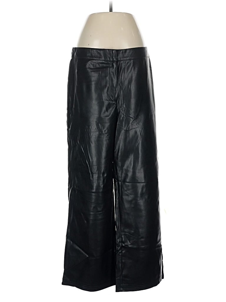 Pre-owned Bagatelle Faux Leather Pants In Black