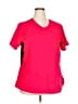 Revel Color Block Red Short Sleeve Blouse Size 2X - photo 1