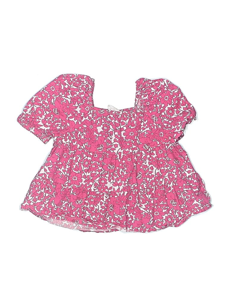 Pre-owned Crewcuts Kids' Short Sleeve Blouse In Pink