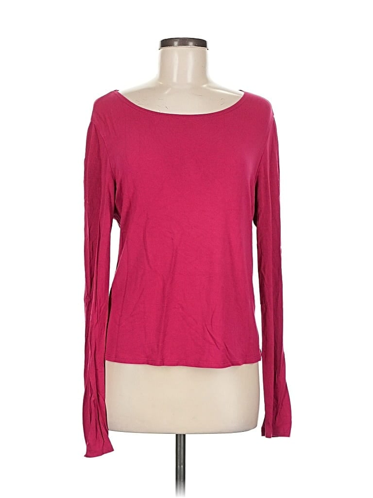 Pre-owned Eileen Fisher Long Sleeve T-shirt In Pink
