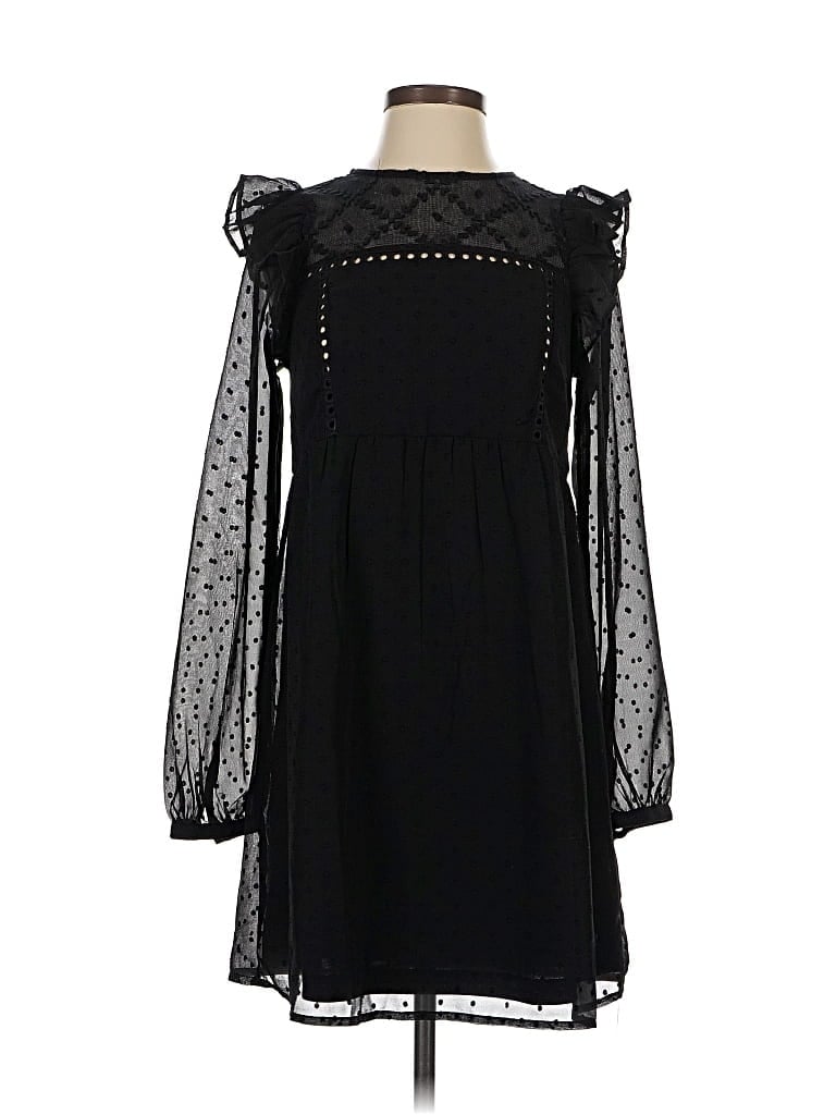 Pre-owned Pull & Bear Casual Dress In Black