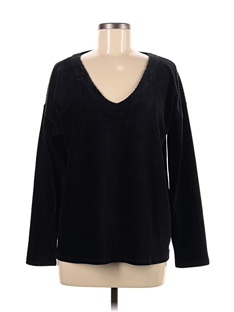 Pre-owned Jjill Pullover Sweater In Black