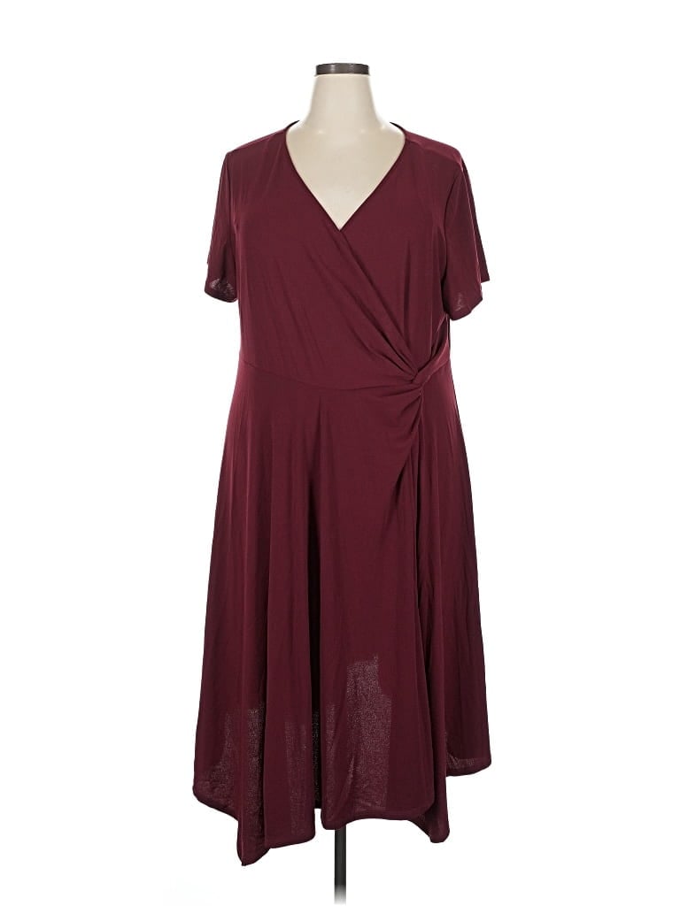 Click to view more detailed imagery on our partner's website Pre-owned Perceptions Casual Dress In Burgundy