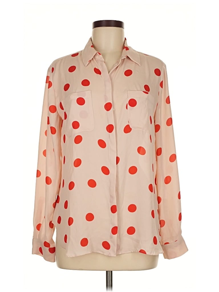 Pre-owned Ann Taylor Loft Long Sleeve Blouse In Brown