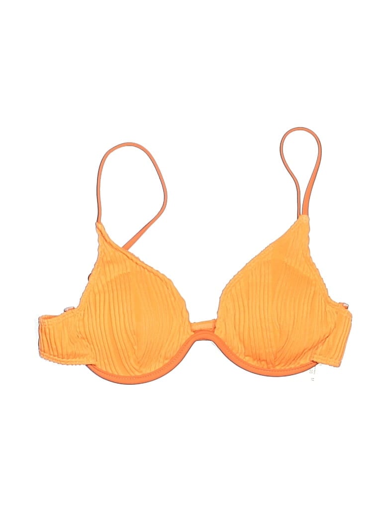 Pre-owned Unbranded Swimsuit Top Orange Swimwear