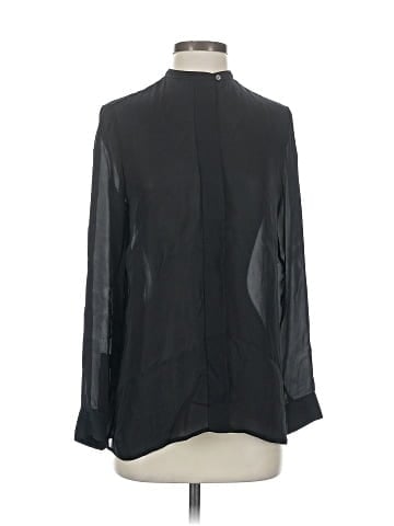 Vince. Long Sleeve Silk Top (view 1)