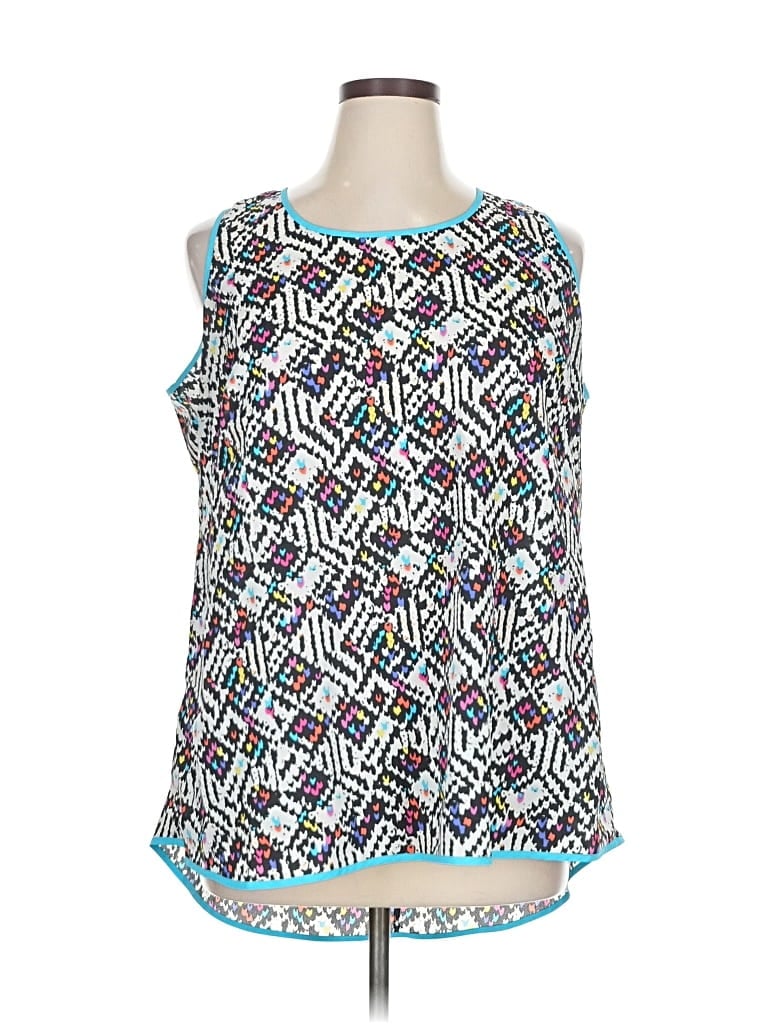 Pre-owned Daniel Rainn Sleeveless Blouse In Blue