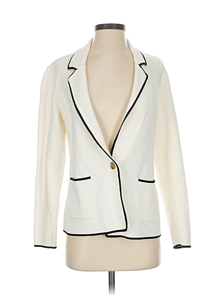 Pre-owned Ann Taylor Factory Cardigan Sweater In White