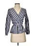 J.Crew 100% Cotton Stripes Blue 3/4 Sleeve Blouse Size 2 - photo 1
