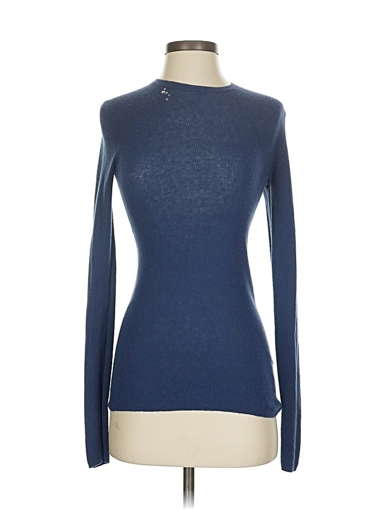 Pre-owned Vince Cashmere Pullover Sweater In Blue