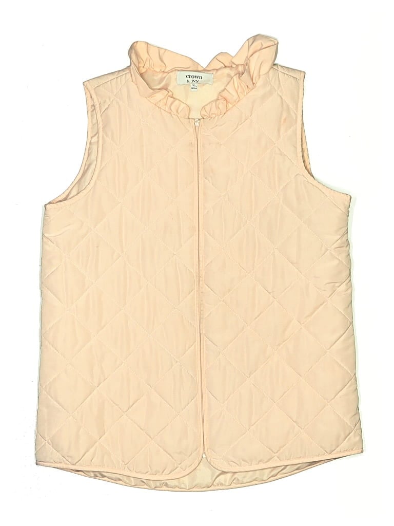 Pre-owned Crown & Ivy Kids' Vest In Pink