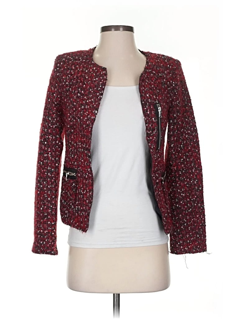 Pre-owned Zara Blazer Jacket In Red