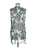 CAbi 100% Polyester Teal Sleeveless Blouse Size M - photo 2