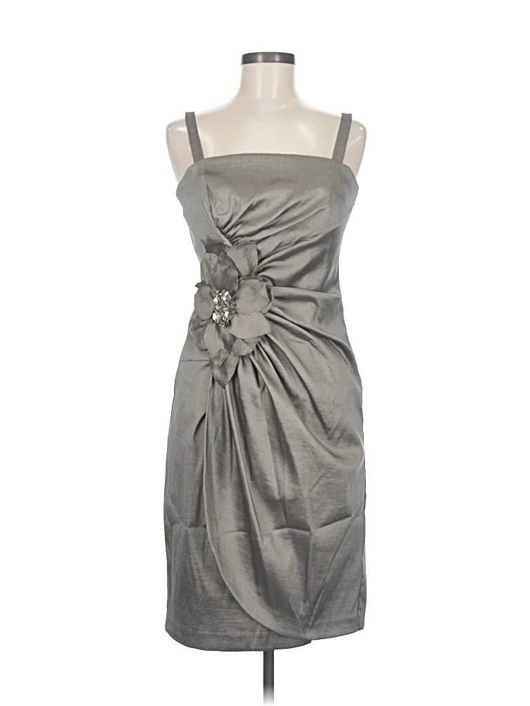 Pre-owned R & M Richards Cocktail Dress In Gray