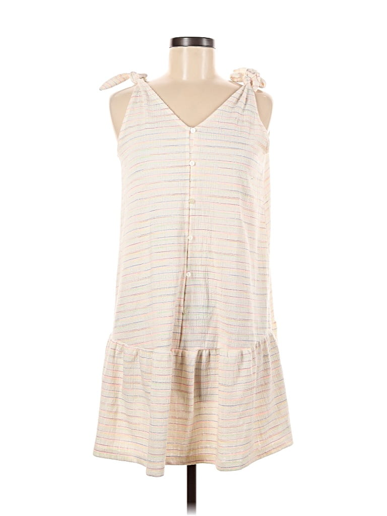 Pre-owned Ann Taylor Loft Casual Dress In White