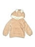 Unbranded 100% Polyester Solid Pink Tan Pullover Hoodie Size 18-24 mo - photo 1