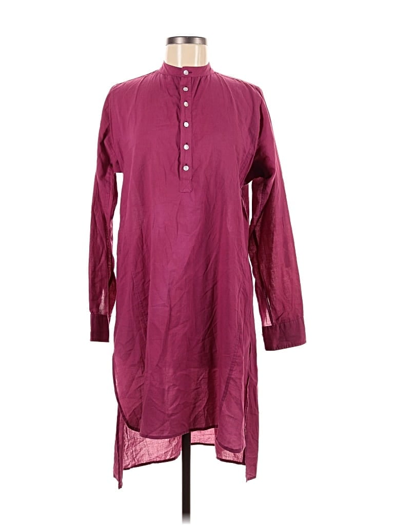 Pre-owned Assorted Brands Long Sleeve Button Down Shirt In Burgundy