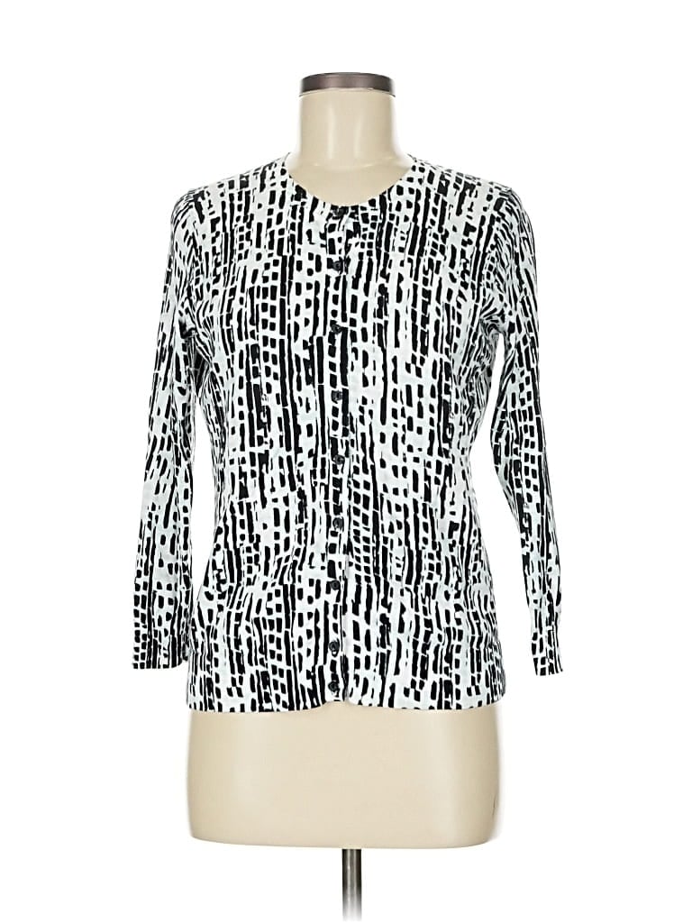 Pre-owned Ann Taylor Loft Cardigan Sweater In Silver