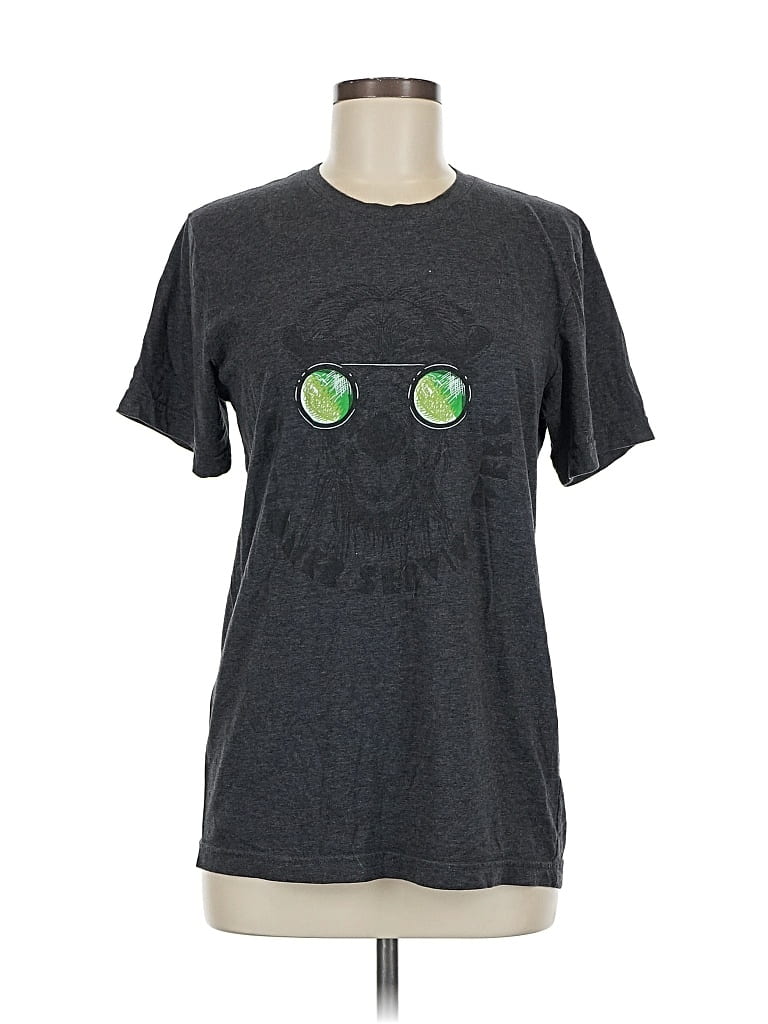 Pre-owned Canvas Short Sleeve T-shirt In Gray