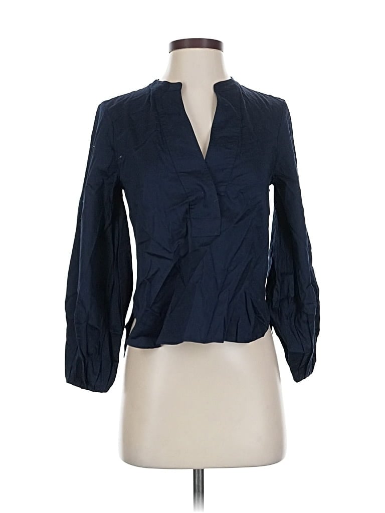 Madewell 3/4 Sleeve Blouse In Blue