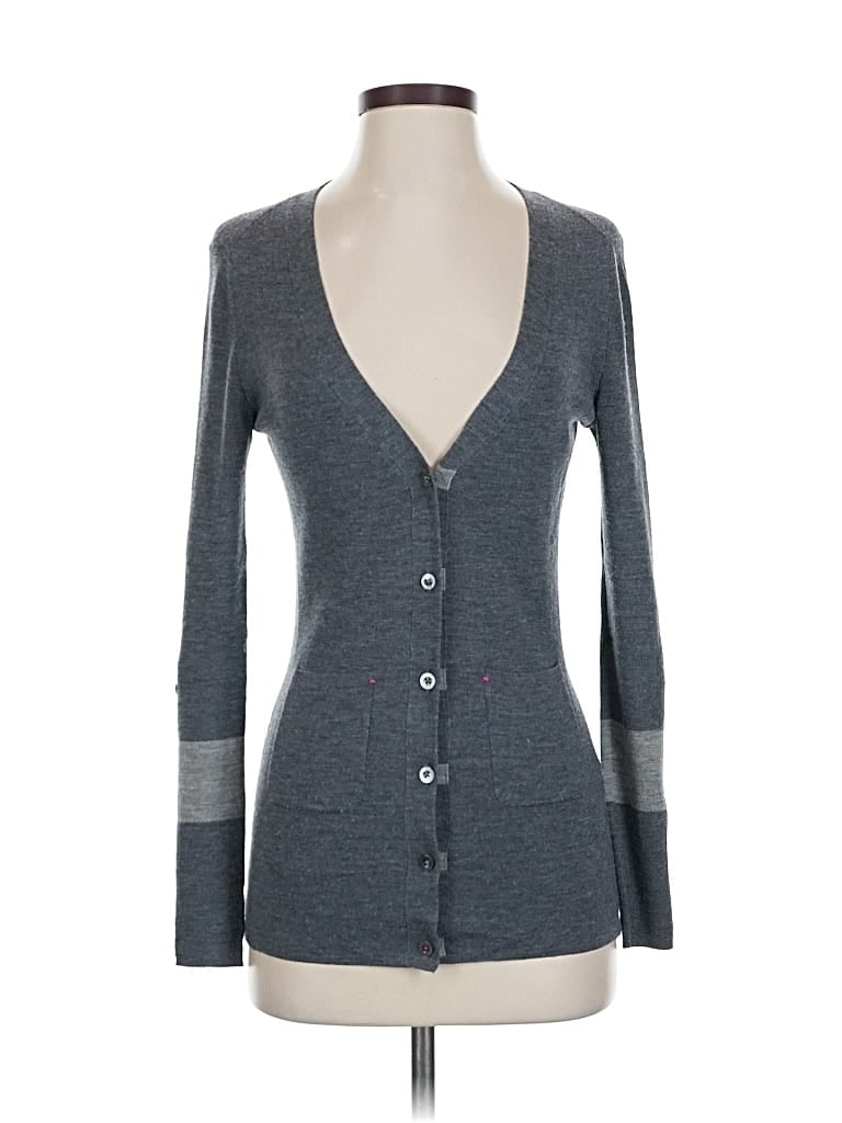 Pre-owned Label+thread Wool Cardigan Sweater In Gray