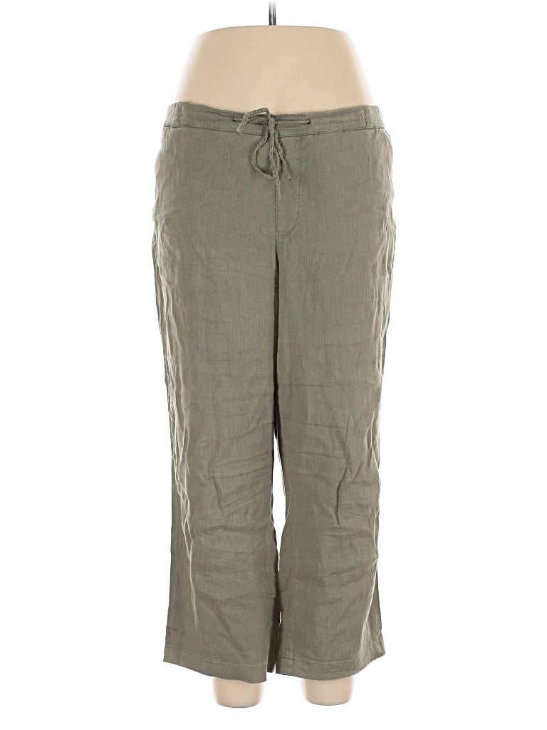 Pre-owned Nydj Linen Pants In Gray