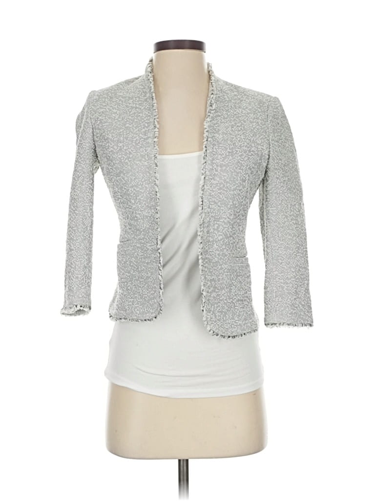 Pre-owned Ann Taylor Blazer Jacket In Gray