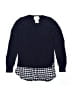 Crewcuts Outlet Checkered-gingham Blue Pullover Sweater Size 8 - photo 1