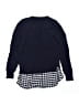 Crewcuts Outlet Checkered-gingham Blue Pullover Sweater Size 8 - photo 2