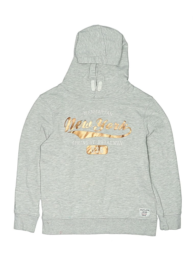 Pre-owned H&m Kids' Pullover Hoodie In Gray