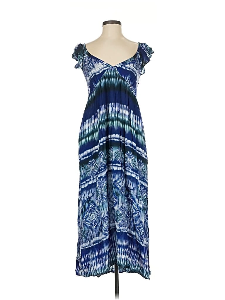 Pre-owned Olivaceous Casual Dress In Blue