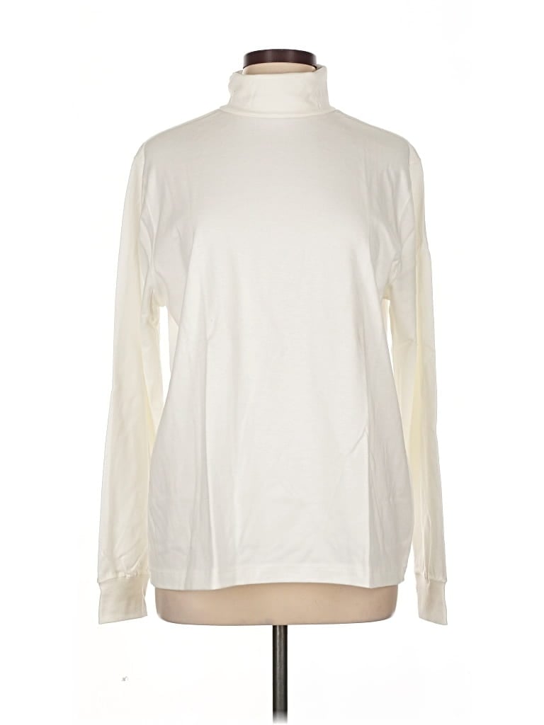 Click to view more detailed imagery on our partner's website Pre-owned Lands' End Turtleneck Sweater In White