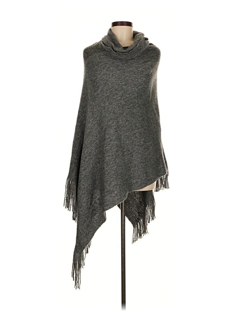 Pre-owned Young Usa Poncho In Gray