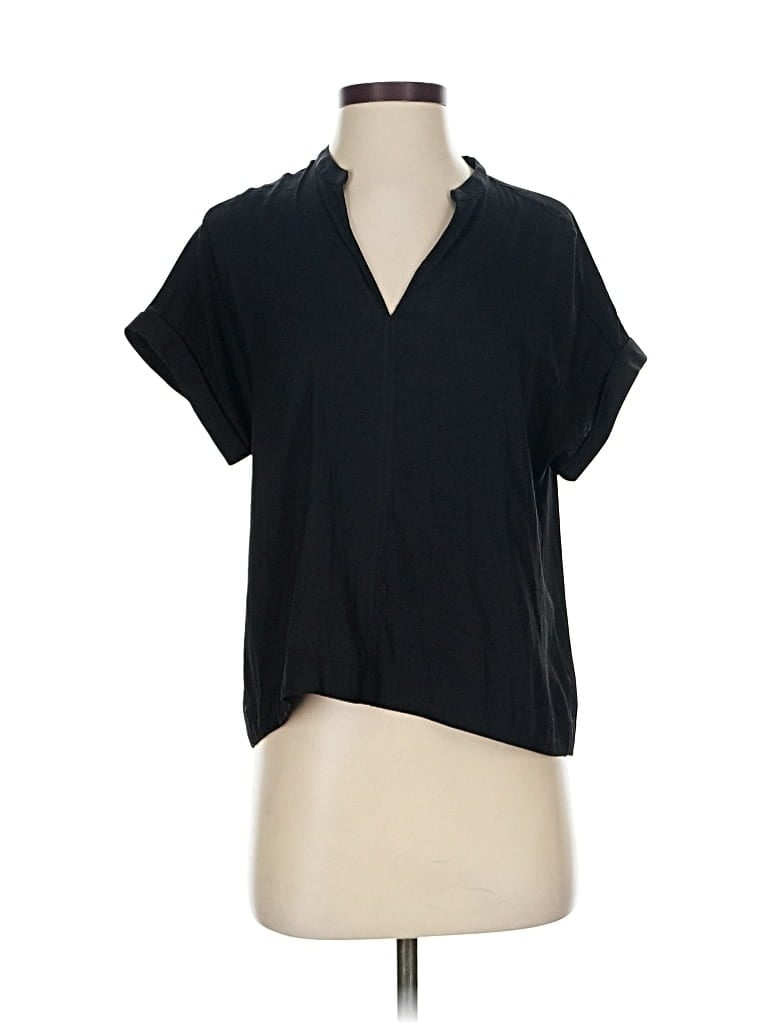 BANANA REPUBLIC Pre-owned Short Sleeve Blouse In Black