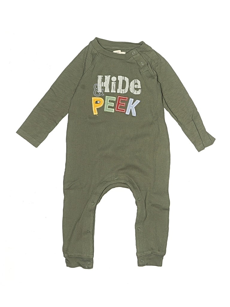 PEEK Pre-owned Kids' ... Long Sleeve Onesie In Green