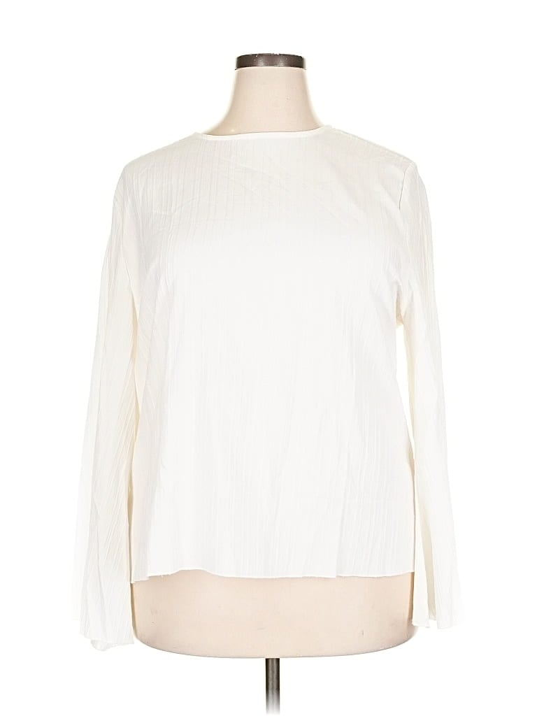 Pre-owned Unbranded Long Sleeve Blouse In White