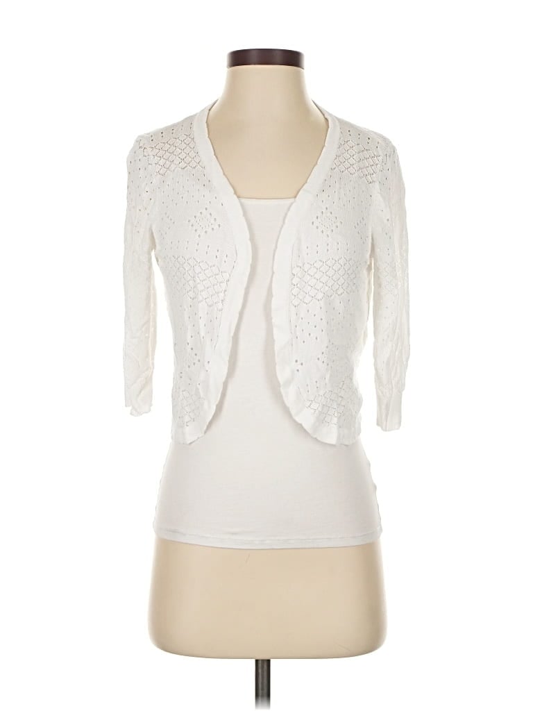 Pre-owned Unbranded Cardigan Sweater In White