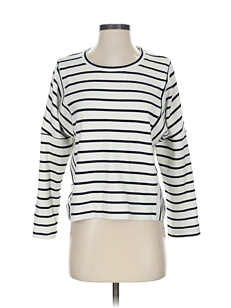 Pre-owned Jane And Delancey 3/4 Sleeve T-shirt In White