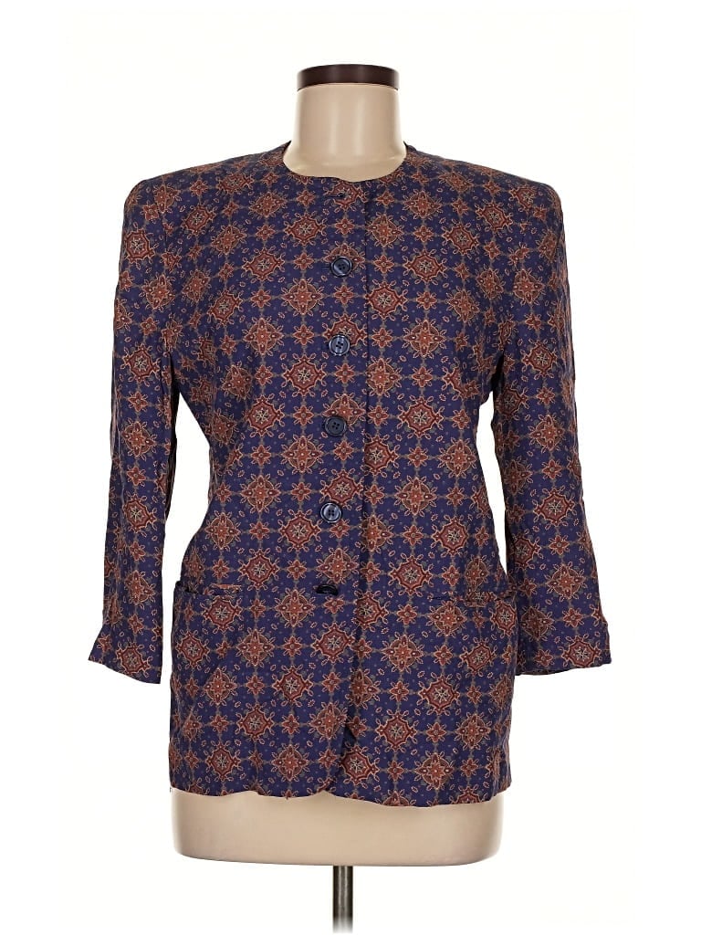 Pre-owned Liz Claiborne Collection Blazer Jacket In Blue