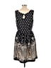 Pinky 100% Polyester Paisley Black Casual Dress Size L - photo 2