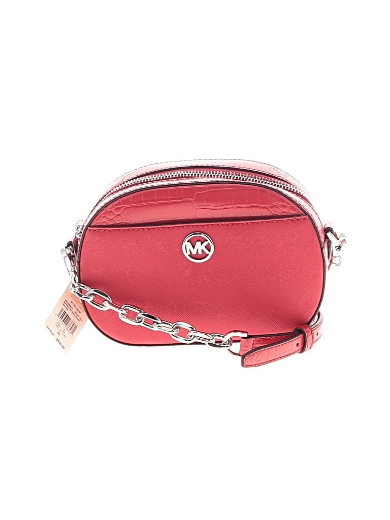 Michael Michael Kors Leather Crossbody Bag In Red