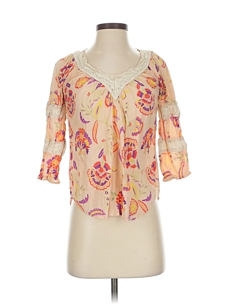 Pre-owned Gap Outlet 3/4 Sleeve Blouse In Purple