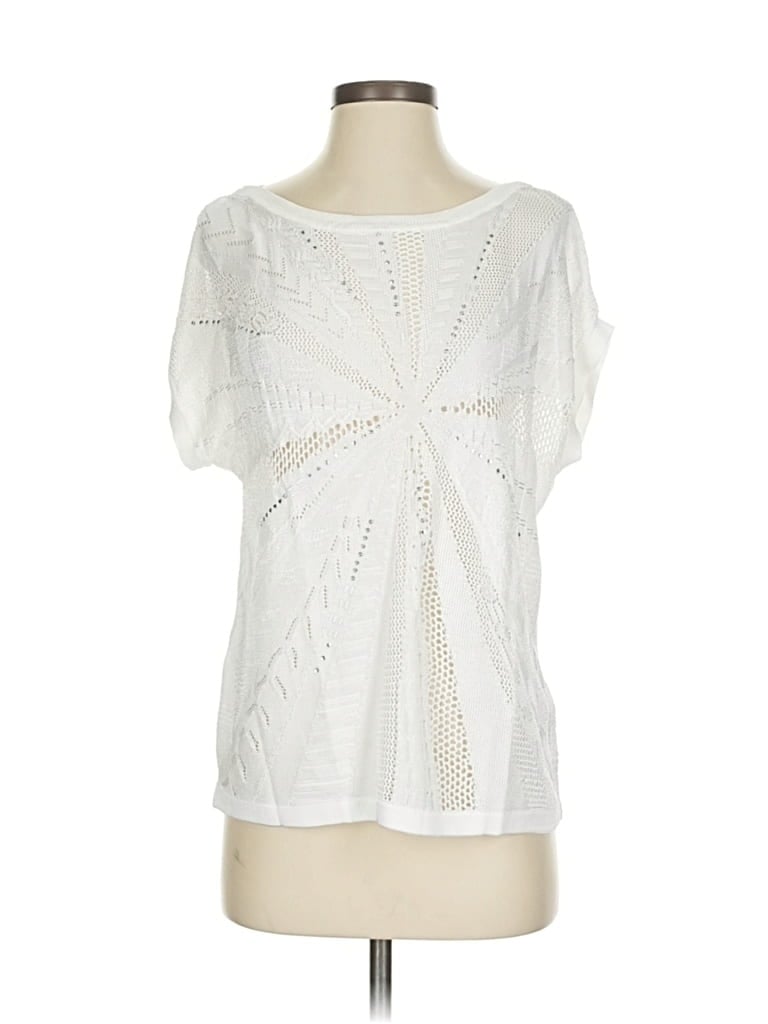 Pre-owned White House Black Market Pullover Sweater In White